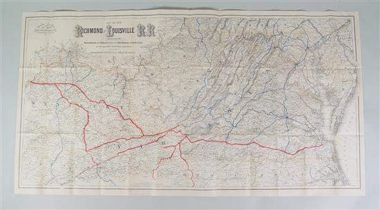 Appraisal: Map of the Richmond Louisville Railroad Connecting the railroads of