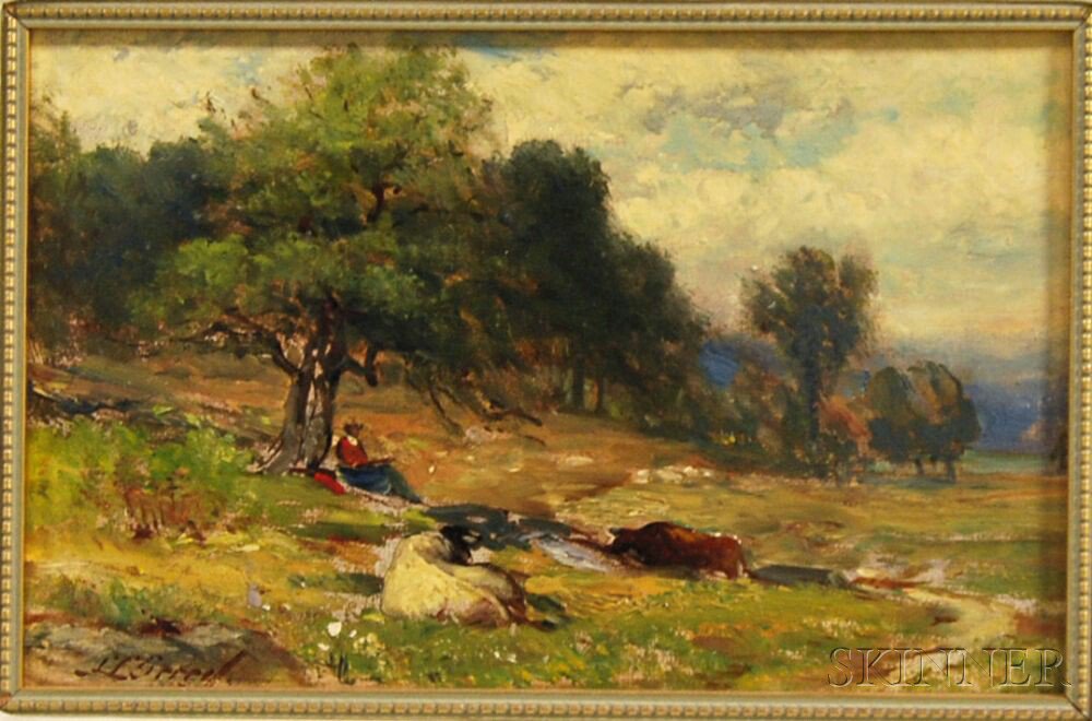 Appraisal: Samuel Lancaster Gerry American - Landscape with Cows and a