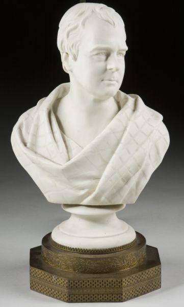 Appraisal: Wedgwood Parian Bust of Walter Scott on a socle modeled