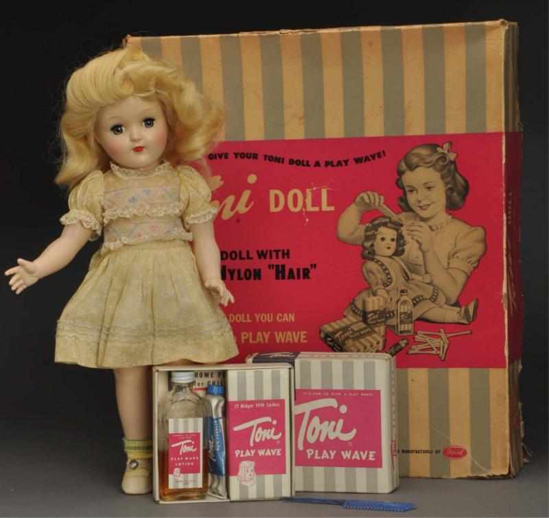 Appraisal: Hard Plastic Ideal Toni Doll Fully marked P Ideal Doll