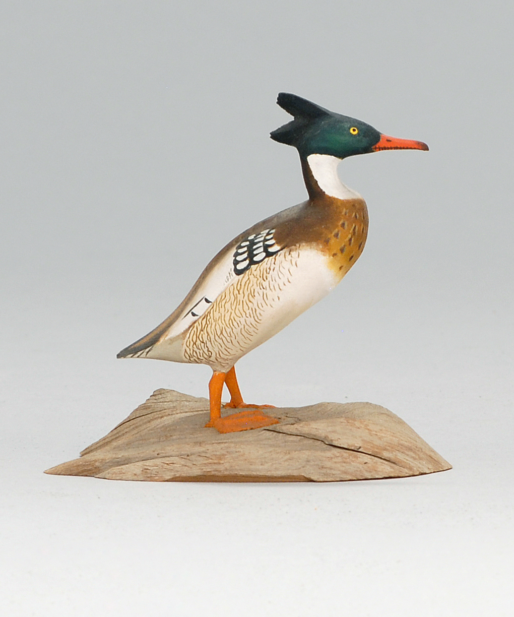 Appraisal: MINIATURE RED-BREASTED MERGANSER DRAKE By Harold Gibbs of Barrington Rhode