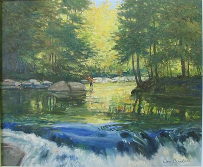 Appraisal: DANIEL CAVALIERE american b THE STREAM Signed bottom right and