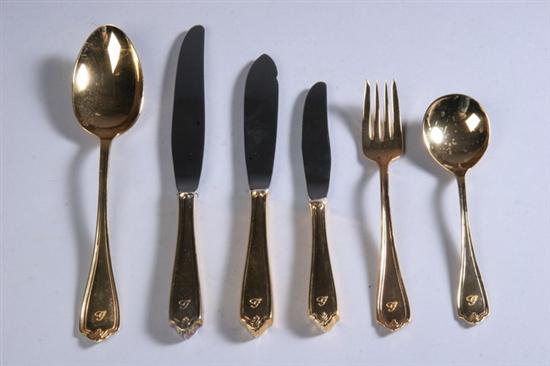 Appraisal: -PIECE INTERNATIONAL GILT PLATED FLATWARE SERVICE FROM THE GEORGETOWN INN