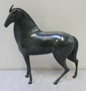 Appraisal: VANDERVEEN Loet Patinated Bronze Horse Signed and numbered Loet Vanderveen