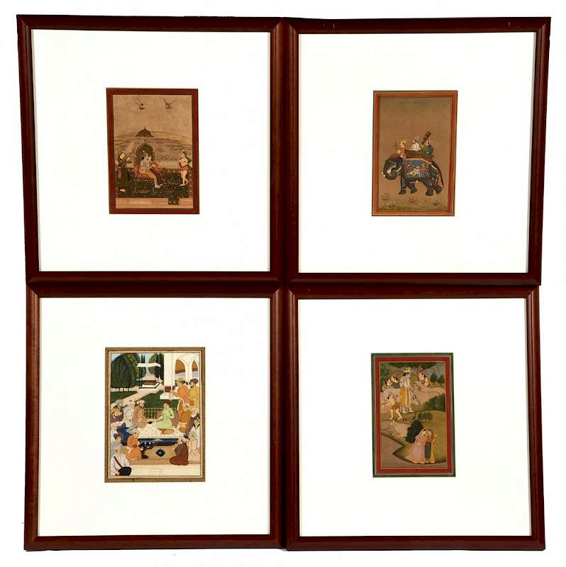 Appraisal: Indian Miniatures finely painted Indian Miniatures finely painted all x