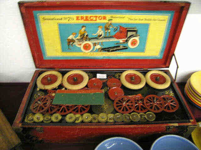 Appraisal: Erector Sets Wooden Boxes includes truck set