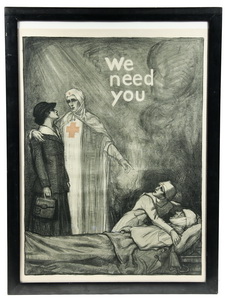 Appraisal: AMERICAN WWI RED CROSS POSTER - 'We Need You' by