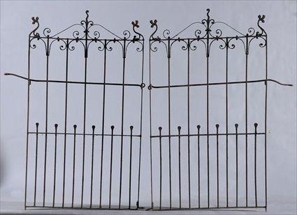 Appraisal: PAIR OF WROUGHT IRON GATES x in overall Christie's lot