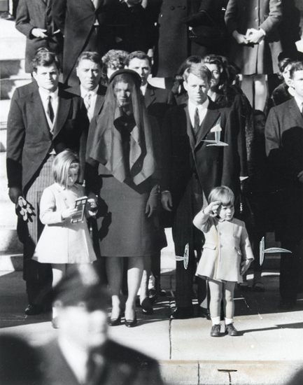 Appraisal: KENNEDY JOHN F John Kennedy Jr salutes the casket of