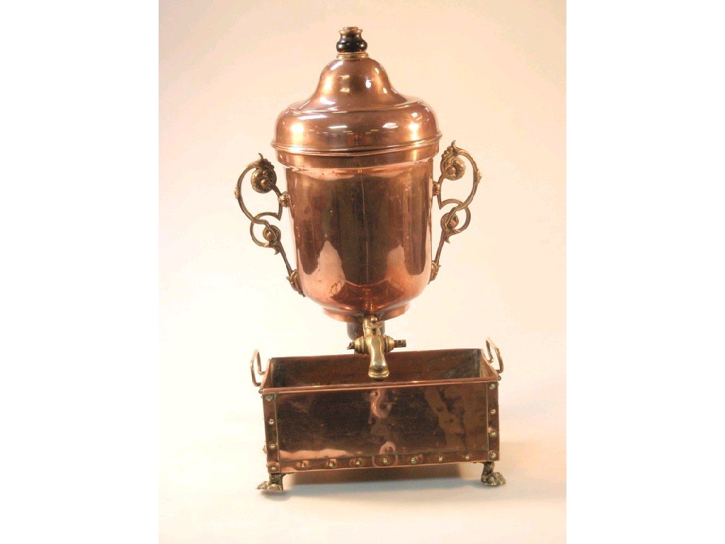 Appraisal: Loysel's patent hydrostatic percolator with a copper urn shaped body