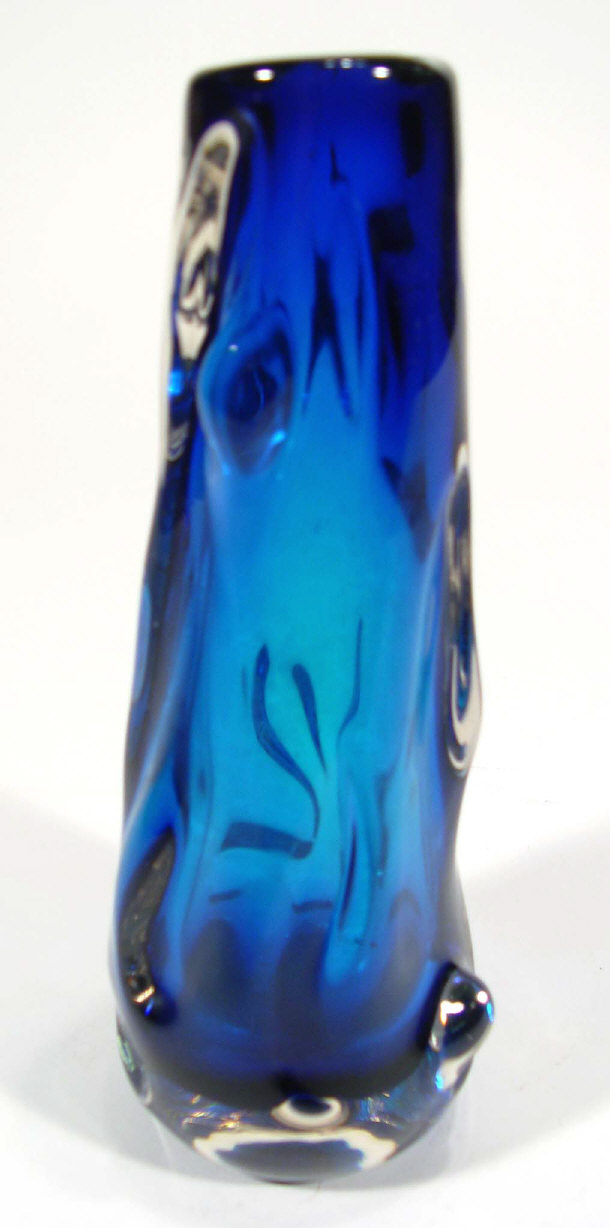 Appraisal: Whitefriars blue knobbly glass vase cm high