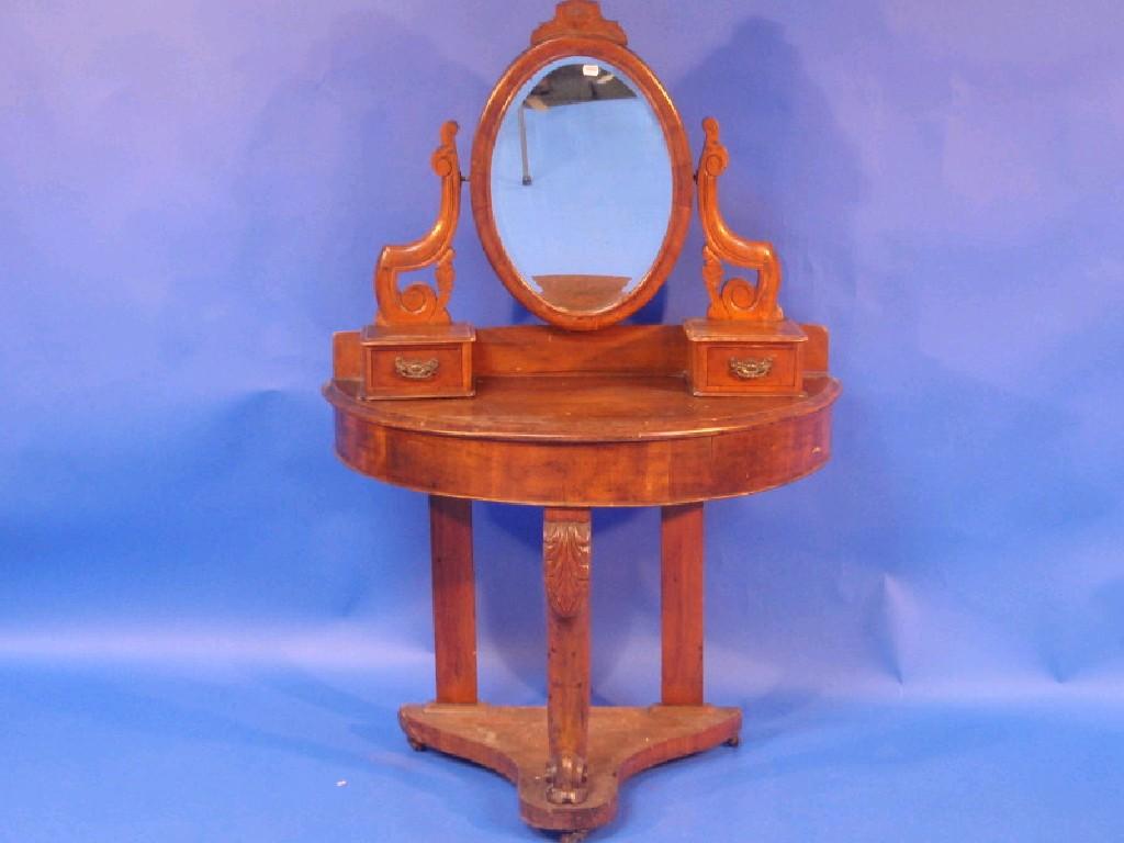 Appraisal: A Victorian mahogany Duchess dressing table with oval bevel edge