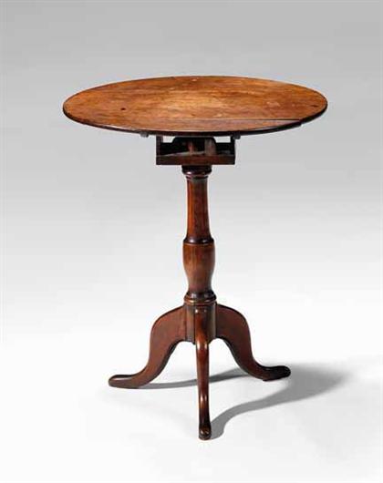 Appraisal: Walnut tilt-top candlestand possibly southern th century The circular top