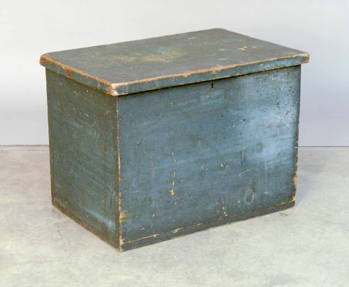 Appraisal: Painted pine lock box th c h w