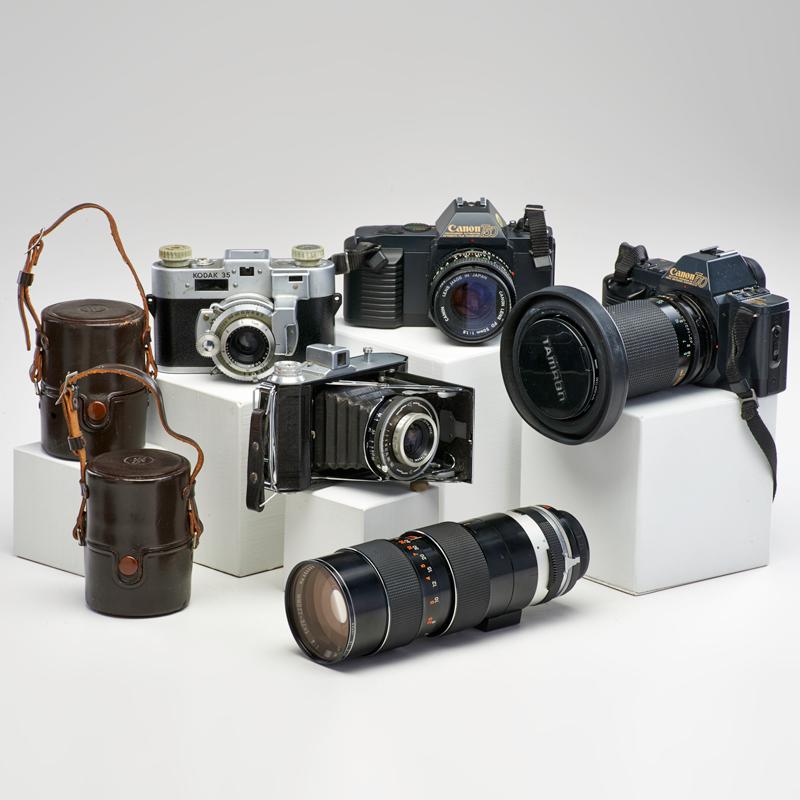 Appraisal: CAMERAS AND ACCESSORIES GROUPING Approximately pieces Bollex Paillard mm movie