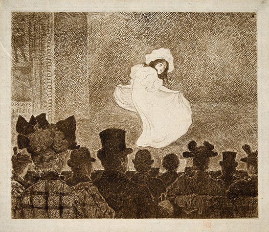 Appraisal: THEO VAN RYSSELBERGHE Le Caf Concert Etching on cream laid