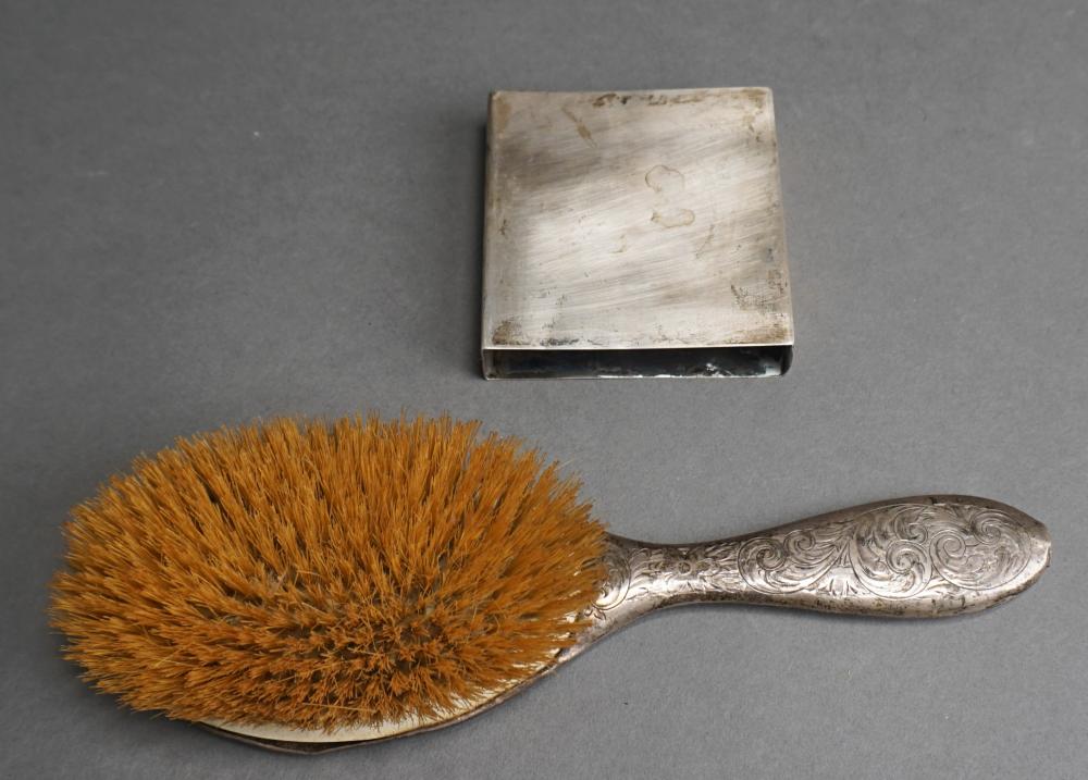 Appraisal: STERLING SILVER HOUSING AND STERLING HANDLE HAIRBRUSH WEIGHABLE SILVER OZTSterling