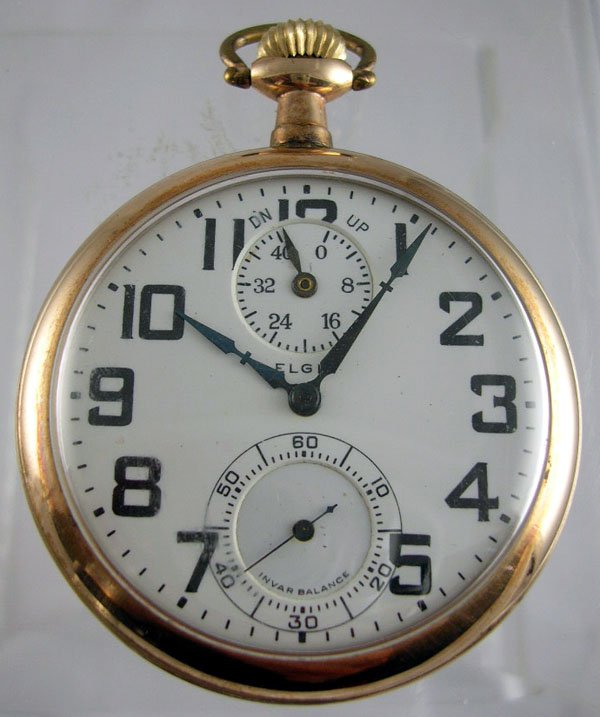 Appraisal: Elgin B W Raymond pocketwatch open face screw back lever