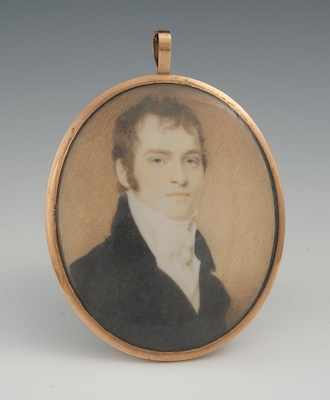 Appraisal: American Miniature Portrait of a Gentleman by Robert Field -