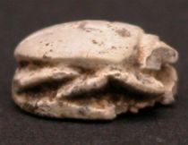 Appraisal: Egyptian White Glazed Steatite Scarab th Dynasty C - B