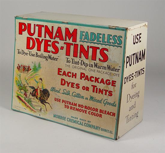 Appraisal: Putnam Dye Tin Circa s Lift lid with typical Putnam