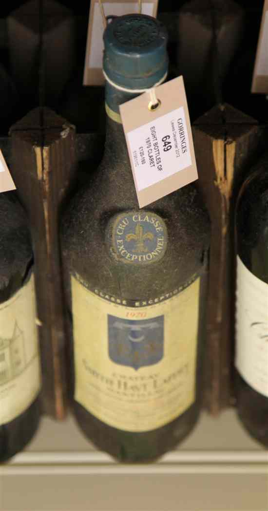 Appraisal: Eight bottles of claret including two Chateau Smith-Haut-Lafitte Graves both