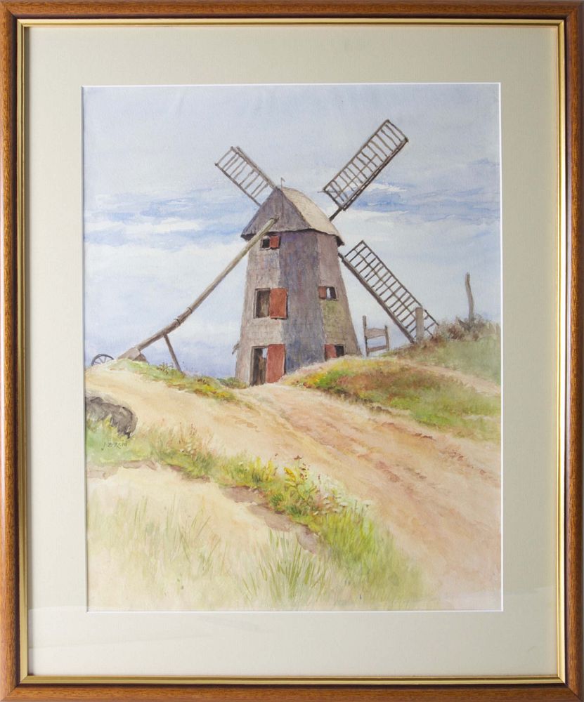 Appraisal: Jane Brewster Reid Nantucket Watercolor on Paper The Old Mill