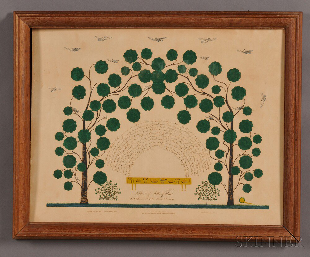 Appraisal: Reproduction of the Bower of Mulberry Silkscreen th century unframed