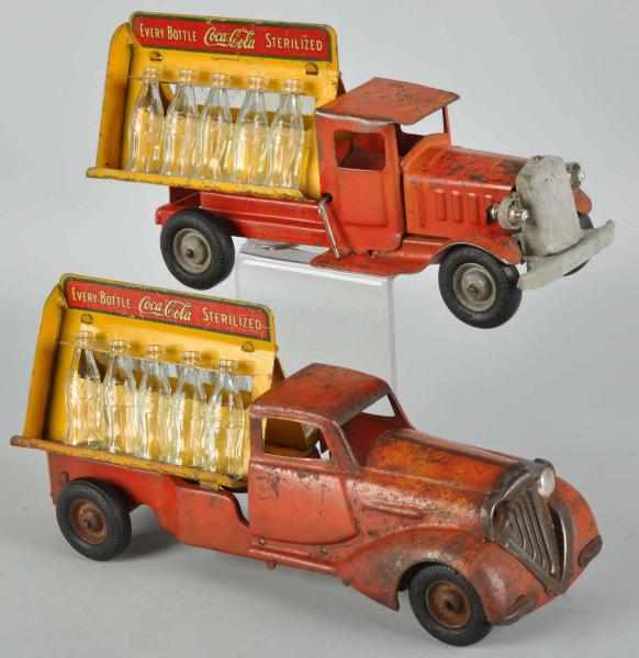 Appraisal: Lot of Coca-Cola Metalcraft Toy Trucks Description and Both variations