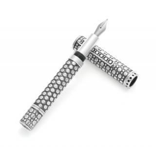 Appraisal: A KRONE NAILHEAD STERLING SILVER PEN A KRONE NAILHEAD STERLING