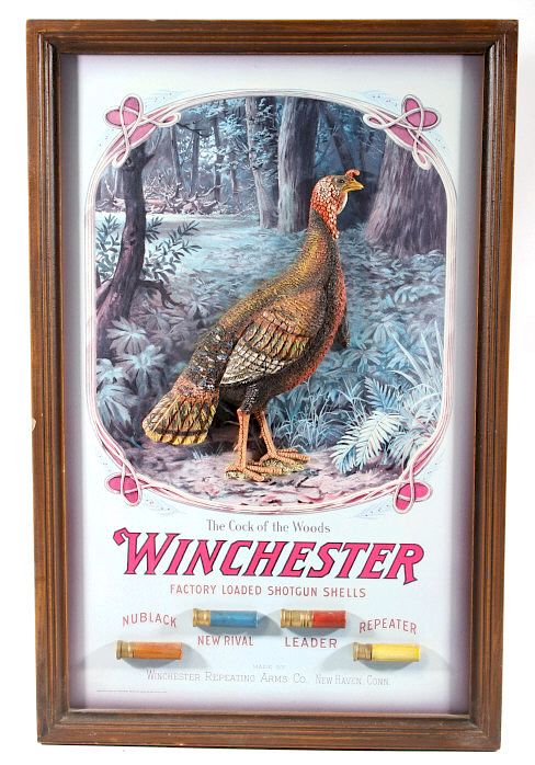 Appraisal: Winchester D Turkey Shotgun Advertising sign Offered in this lot