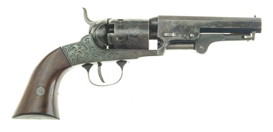 Appraisal: FINE PRESENTATION ENGRAVED MANHATTAN POCKET REVOLVER Cal SN oct bbl