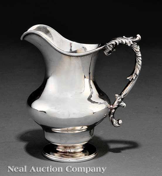 Appraisal: An American Coin Silver Cream Pitcher Gale Hayden New York