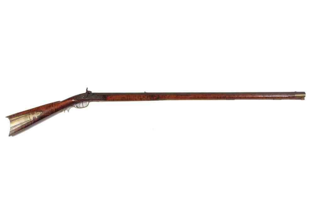 Appraisal: LONG RIFLE - th c full stock Long Rifle Percussion