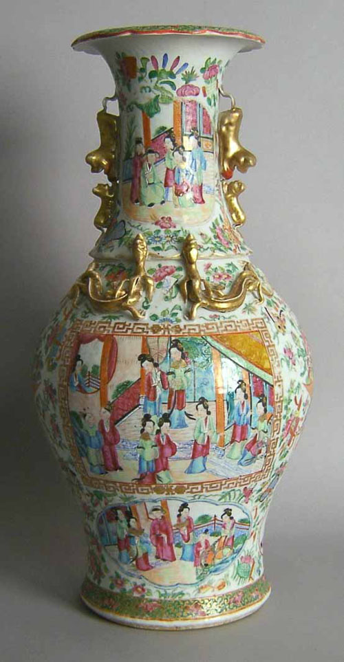 Appraisal: Chinese export rose medallion vase th c h