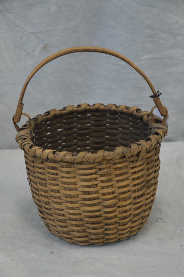 Appraisal: Swing handle gathering basket New York State dia x h