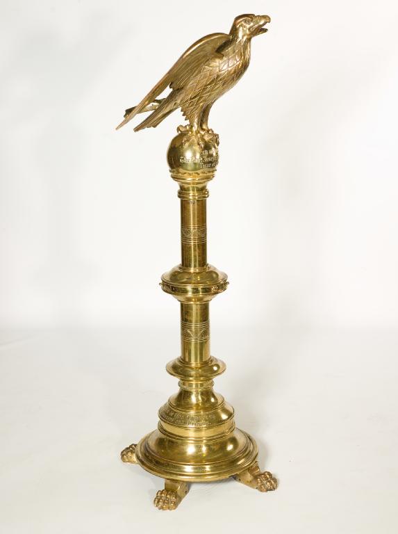 Appraisal: th CENTURY BRASS EAGLE LECTERN the bird with outswept wings