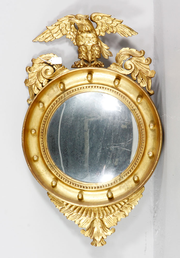 Appraisal: - Federal Style Mirror Federal style mirror with eagle convex