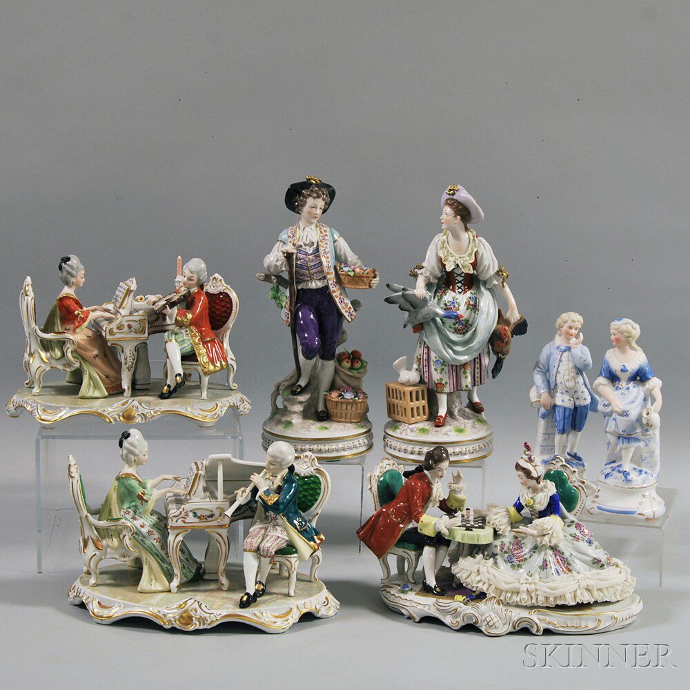 Appraisal: Seven European Porcelain Figures and Figural Groups th century including