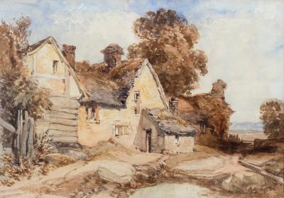 Appraisal: William Callow RWS British - Old Farmhouse Malvern watercolour cm