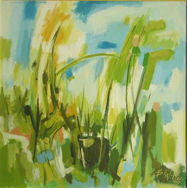 Appraisal: n a Bryan Wilson American - Untitled Abstract landscape signed