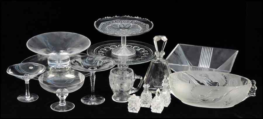 Appraisal: COLLECTION OF CUT AND PRESSED GLASS TABLE ARTICLES Comprised of