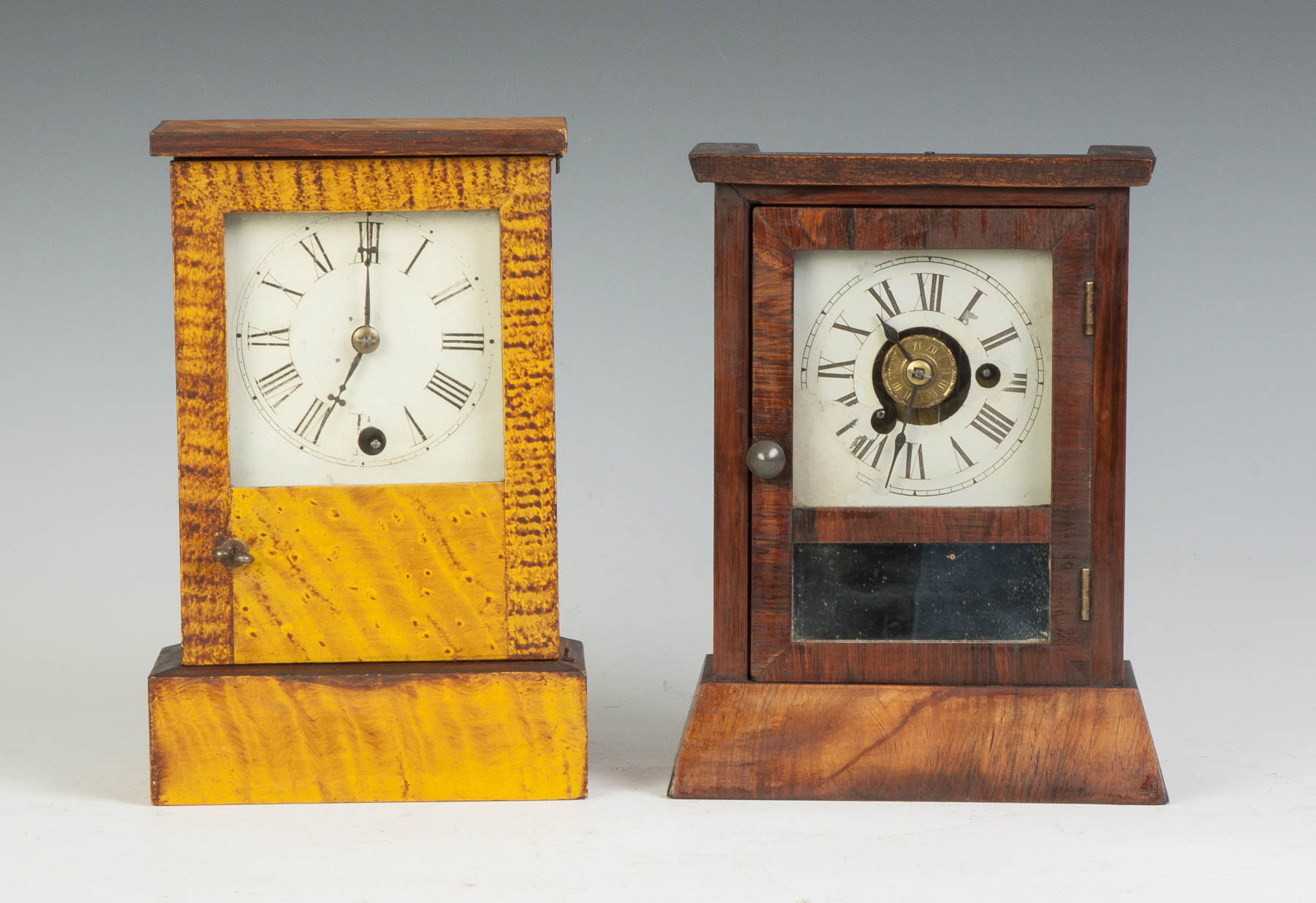 Appraisal: Seth Thomas Miniature Cottage Clock Rosewood mahogany case Original painted