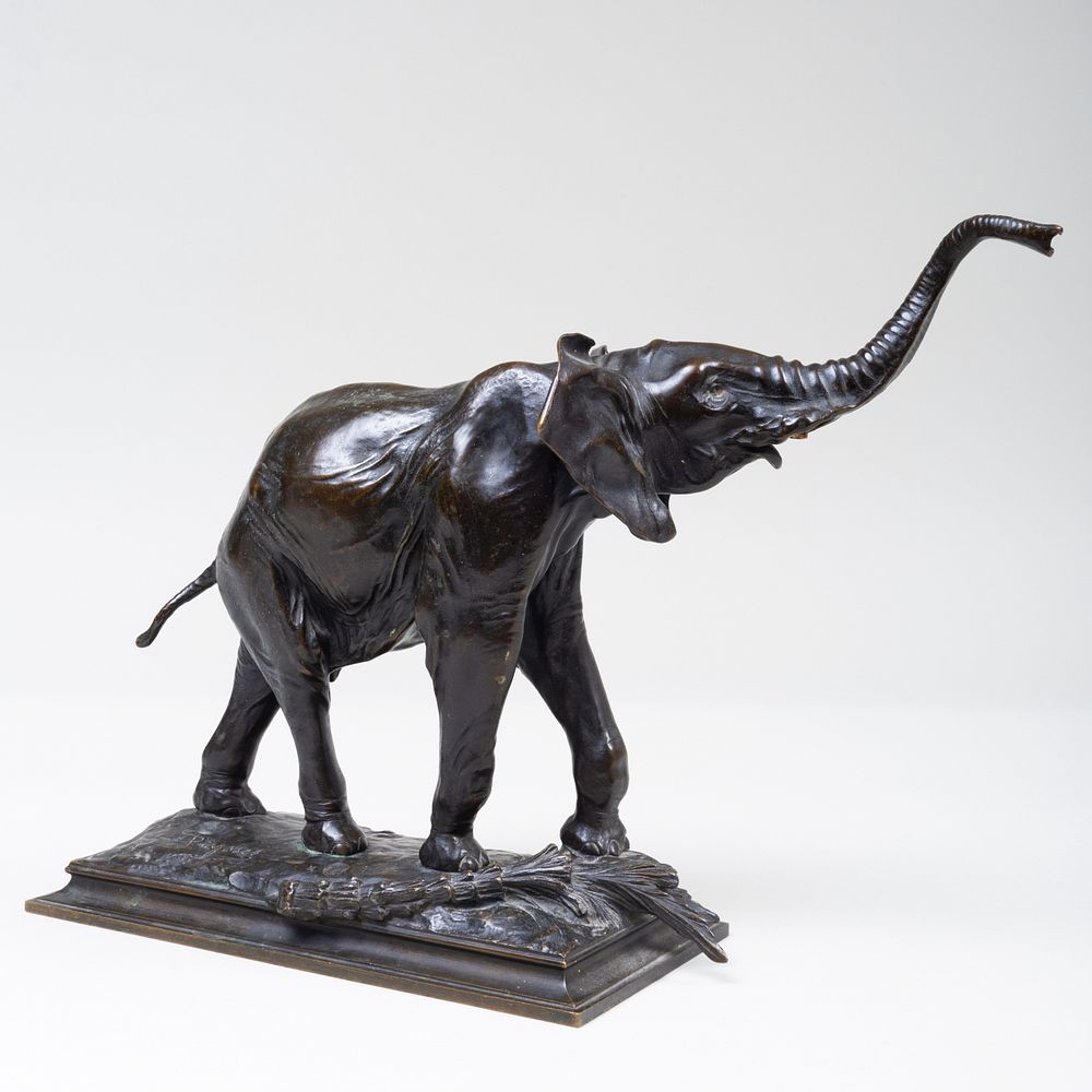 Appraisal: Auguste Seysses - African Elephant Bronze signed on base 'A