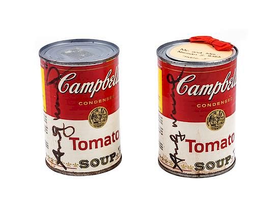 Appraisal: Andy Warhol American - Two Campbell's Soup Cans Andy Warhol