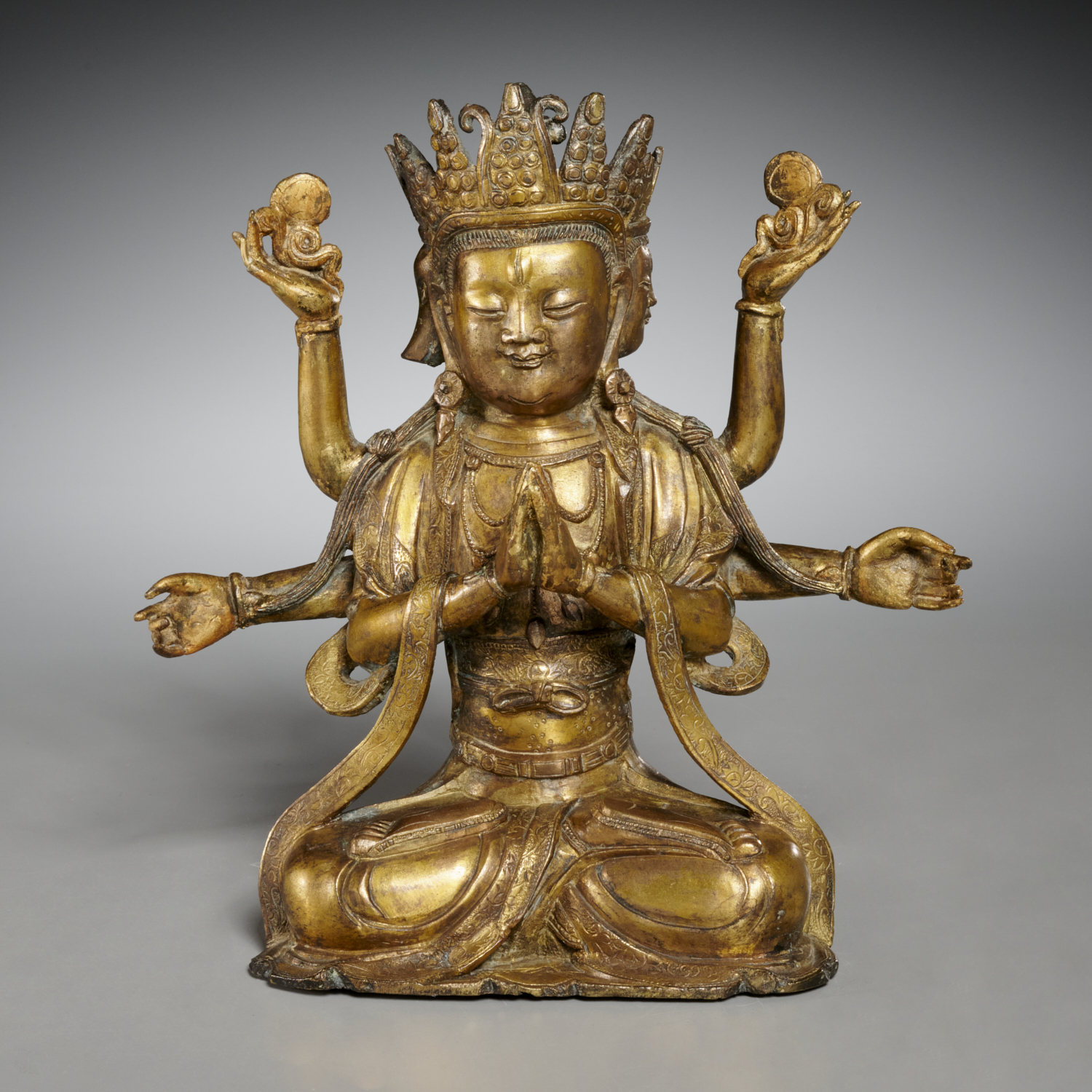 Appraisal: HIMALAYAN FIGURE OF BUDDHIST DEITY MARICHI Likely th c or