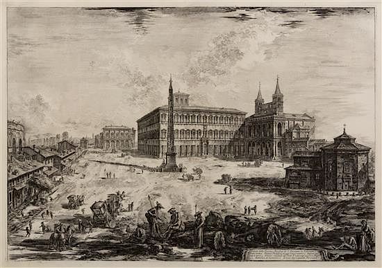 Appraisal: PIRANESI Giovanni Battista - Veduta della Piazza e Basilica di