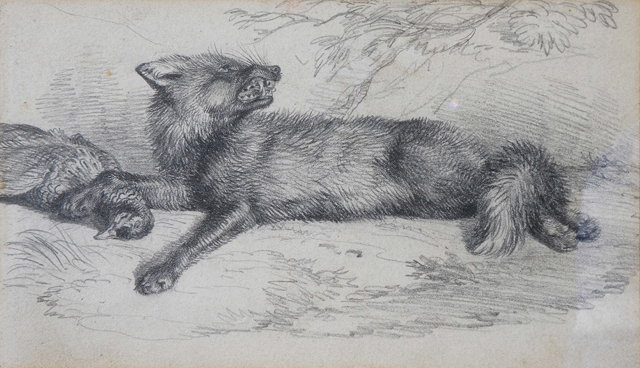 Appraisal: ATTRIBUTED TO EDWIN HENRY LANDSEER - A fox with dead