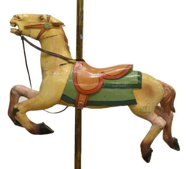 Appraisal: Forward facing jumper carousel horse Allan Herschell Company c s