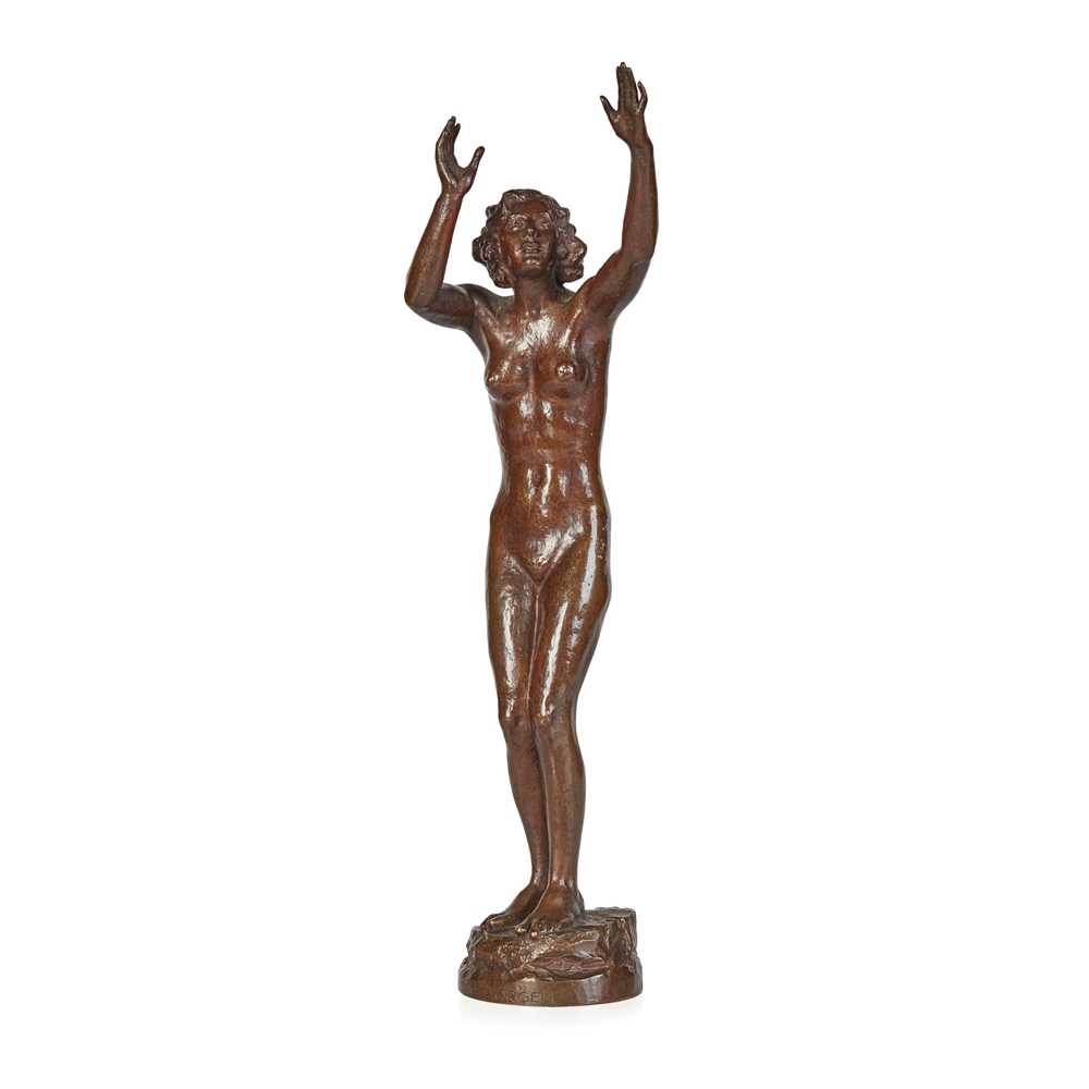 Appraisal: HANNS ANKER - DER MORGEN bronze signed in the bronze